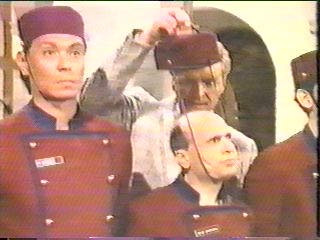 [Sledge inspecting bellboys in the lineup]