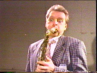 [Sledge playing the sax]